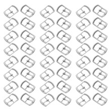100Pcs Silver Iron Single Prong Buckles Metal Strap Adjusters for Bags