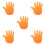 5Pcs Comfortable Eva Orange Cheerleading Gloves for Game Celebration 7