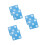 6Pcs Noise-Reducing Sky-Blue Rubber Bow Target Dual-Sided for Wall Use 6