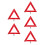 10Pcs Portable Red Car Warning Triangles Foldable Tripod Roadside Kit 7