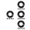 20Pcs Smooth Black PVC Drip Rings for Small Kayak Paddle Replacement 9