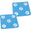 6Pcs Noise-Reducing Sky-Blue Rubber Bow Target Dual-Sided for Wall Use 2