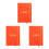 3Pcs Aesthetic 2025 Schedule Planner Orange PU Notebook for School 6