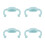 4Pcs Wide-Compatibility Silicone Baby Bottle Grip Handles Sky-Blue 6