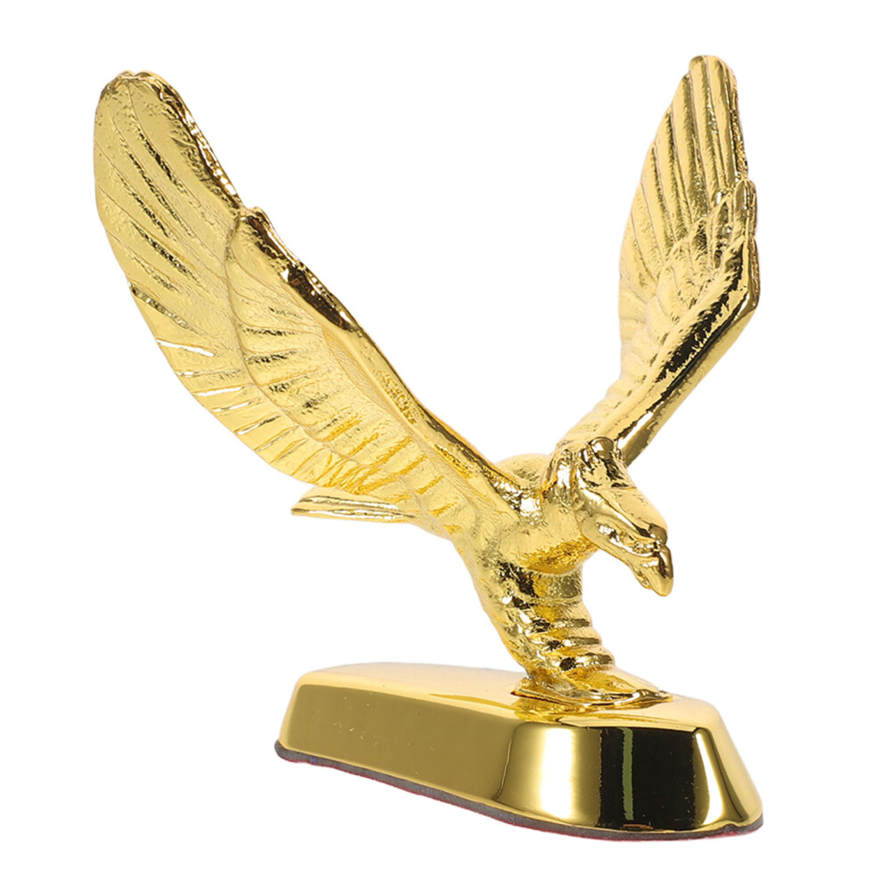 3Pcs Metal Eagle Car Badge Stickers 3D Car Hood Ornament Decals Golden 3633093004364