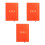 3Pcs Aesthetic 2025 Schedule Planner Orange PU Notebook for School 7