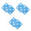 6Pcs Noise-Reducing Sky-Blue Rubber Bow Target Dual-Sided for Wall Use 8