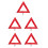 10Pcs Portable Red Car Warning Triangles Foldable Tripod Roadside Kit 6