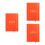 3Pcs Aesthetic 2025 Schedule Planner Orange PU Notebook for School 10