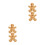 4Pcs Gingerbread Shaped Bamboo Tray Festive Snack and Cheese Board 9