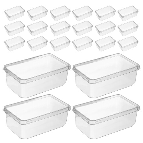 90Pcs Pet Clear Cake Boxes Bulk for Cheesecake and Swiss Roll Storage 2