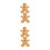 4Pcs Gingerbread Shaped Bamboo Tray Festive Snack and Cheese Board 6