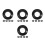 20Pcs Smooth Black PVC Drip Rings for Small Kayak Paddle Replacement 8