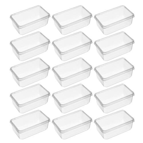 90Pcs Pet Clear Cake Boxes Bulk for Cheesecake and Swiss Roll Storage 1
