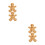 4Pcs Gingerbread Shaped Bamboo Tray Festive Snack and Cheese Board 4