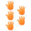 5Pcs Comfortable Eva Orange Cheerleading Gloves for Game Celebration 8