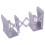 2Pcs Foldable Metal Bookends Adjustable Display Rack for Desktop Books 3