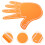 5Pcs Comfortable Eva Orange Cheerleading Gloves for Game Celebration 9