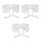 3Pcs White Detachable False Collar Women Bow Design Mini Cape for Tops 10