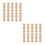 20Pcs Solid Wood Khaki Baluster Posts Miniatures for Stair and Garden 9