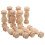 20Pcs Solid Wood Khaki Baluster Posts Miniatures for Stair and Garden 2