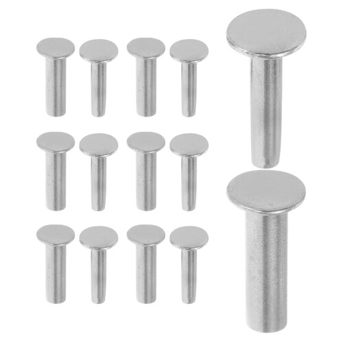 56Pairs Silver Copper Rivets DIY Handle Repair Kitchen Fastening 2