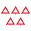 10Pcs Portable Red Car Warning Triangles Foldable Tripod Roadside Kit 8