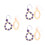 6Pcs Multifunctional Bodhi Root Beaded Phone Wristlet Strap Assorted 8