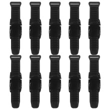 30Sets Adjustable Black Plastic Buckles for Backpack Strap and Bag Use