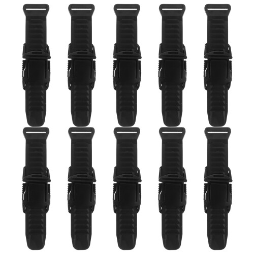 30Sets Adjustable Black Plastic Buckles for Backpack Strap and Bag Use