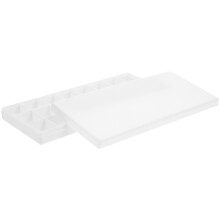 2Pcs Thick Plastic Color Box with Wells Sealed Lid for Watercolor