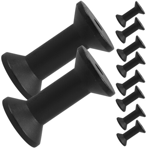 40Pcs Durable Black Wooden Thread Bobbins for Sewing and DIY Use 1