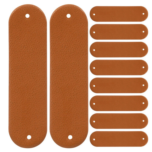 400Pcs Synthetic Embossed Tags Chocolate for Handmade Clothing 1