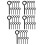 50Pcs Black Steel Hexagonal Wrench for Emergency Exit Devices Portable 7