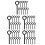 50Pcs Black Steel Hexagonal Wrench for Emergency Exit Devices Portable 6