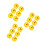 18Pcs Colorful Yellow Clock Time Learning Mold Durable Educational Toy 6