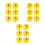 18Pcs Colorful Yellow Clock Time Learning Mold Durable Educational Toy 2