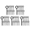 50Pcs Black Steel Hexagonal Wrench for Emergency Exit Devices Portable 8