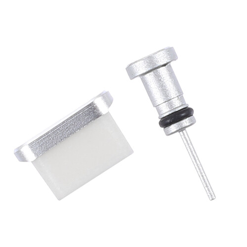 4Pairs Phone Accessories Silver Earphone Jack Dust Plug Set PVC 1