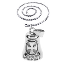 1Set Durable Stainless Steel Motorcycle Bell Keychain Punk Luck Charm