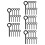 50Pcs Black Steel Hexagonal Wrench for Emergency Exit Devices Portable 3