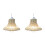 2Pcs Simple White Rattan Woven Pendant Light for Home Decor 5