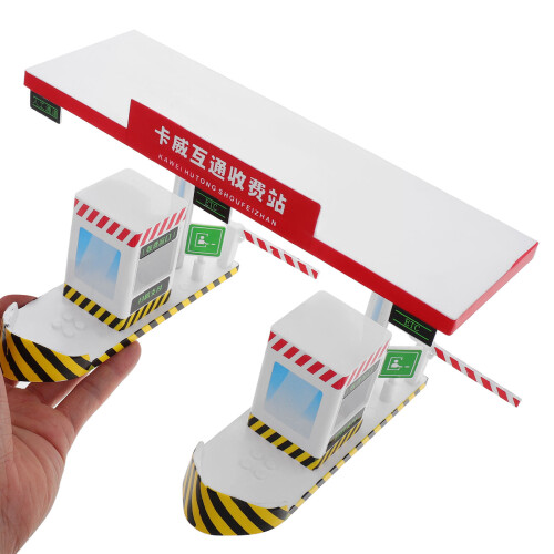 5Pcs Plastic Traffic Model Toll Booth Playset Boys Interactive Toy Set 2