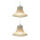 2Pcs Simple White Rattan Woven Pendant Light for Home Decor 3