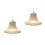 2Pcs Simple White Rattan Woven Pendant Light for Home Decor 4