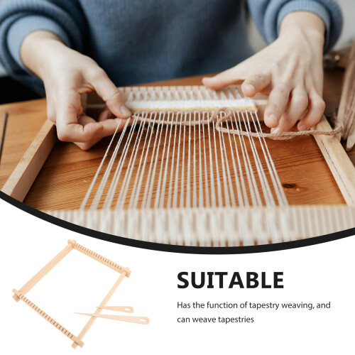 1Ensemble Machine À Tisser En Bois Beige, Kit DIY 2
