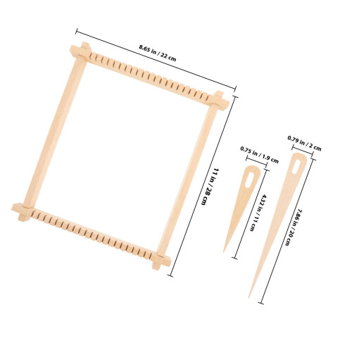 1Ensemble Machine À Tisser En Bois Beige, Kit DIY 1