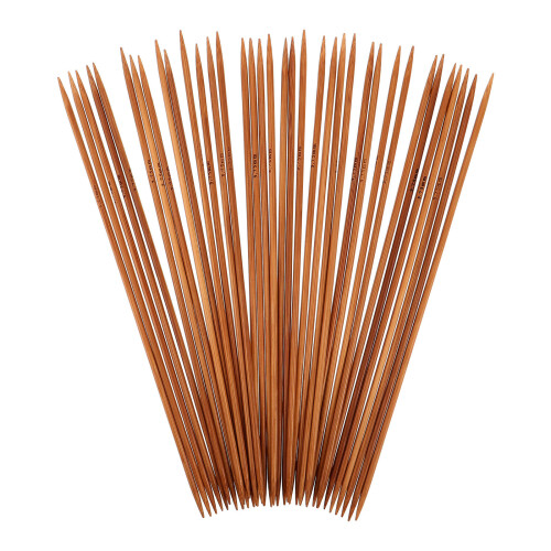 72Pièces Aiguilles Bambou Double Pointe, Outils Tricot 1
