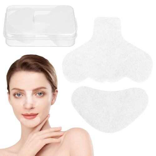 400Pièces Patchs Points Coton Nez Menton Confortables Blancs 2