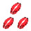 3Paires Cache Étrier Rouge ABS, Protection Arrière 3